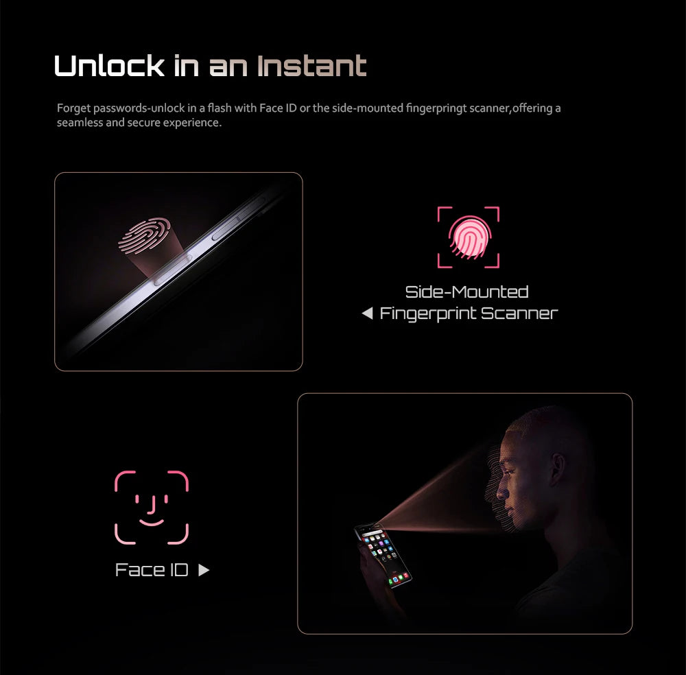 Smartphone Android 15 Cubot P90, 6.88-Inch 120Hz Screen, 24GB RAM+256GB ROM, G100 Octa-core, 2.2GHz, 64MP, 5100mAh,NFC, 4G Phone