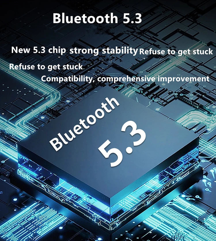 سماعة رأس لاسلكية بتقنية التوصيل العظمي 5.3 بتقنية البلوتوث، سماعة رأس قابلة للتحدث، ارتداء طويل الأمد دون ألم، عمر بطارية طويل للغاية