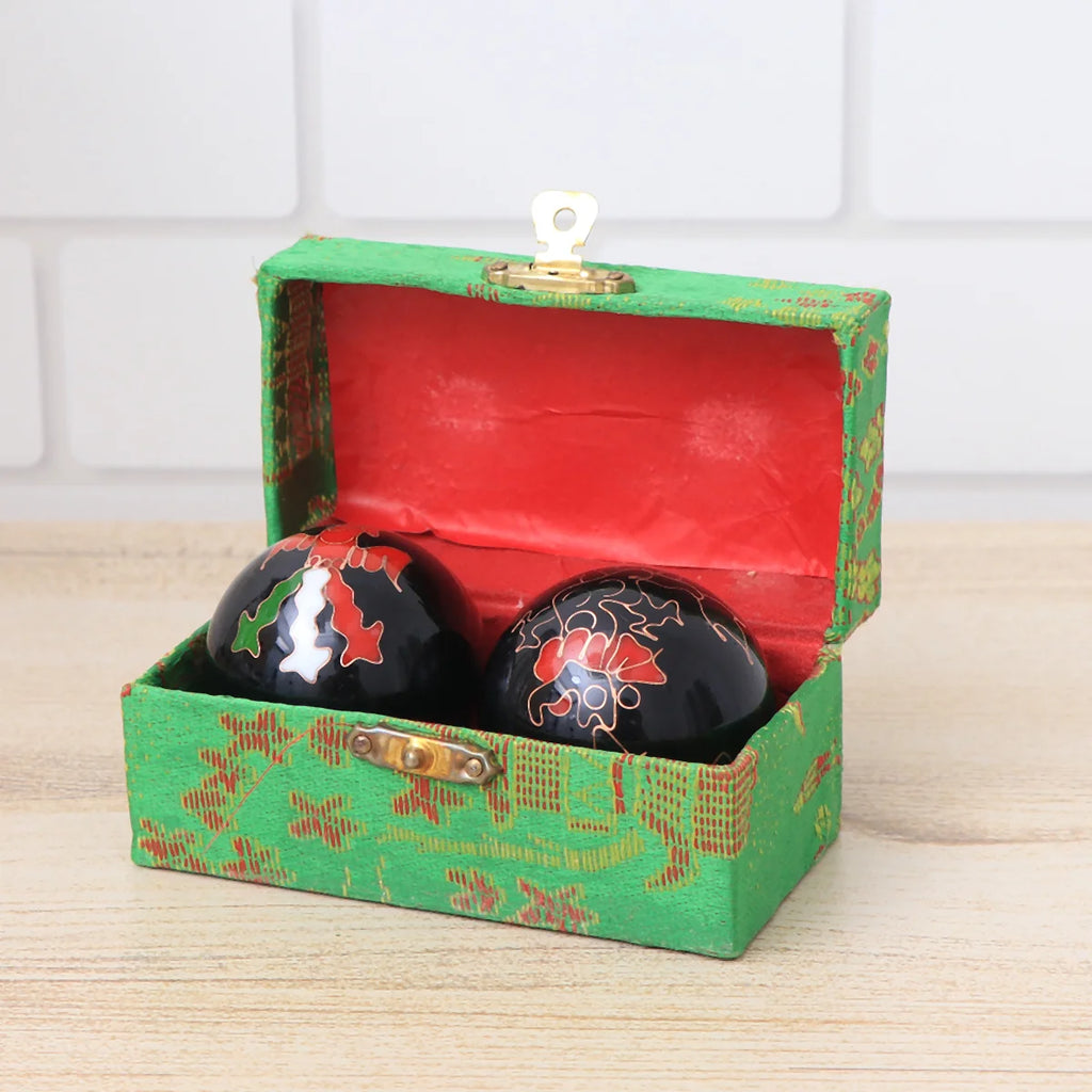 Hand Exercise Baoding Balls Chinese Health Balls Massage Ball Stress Relief Therapy Tool Wellness Gadgets Arthritis Pain Relief