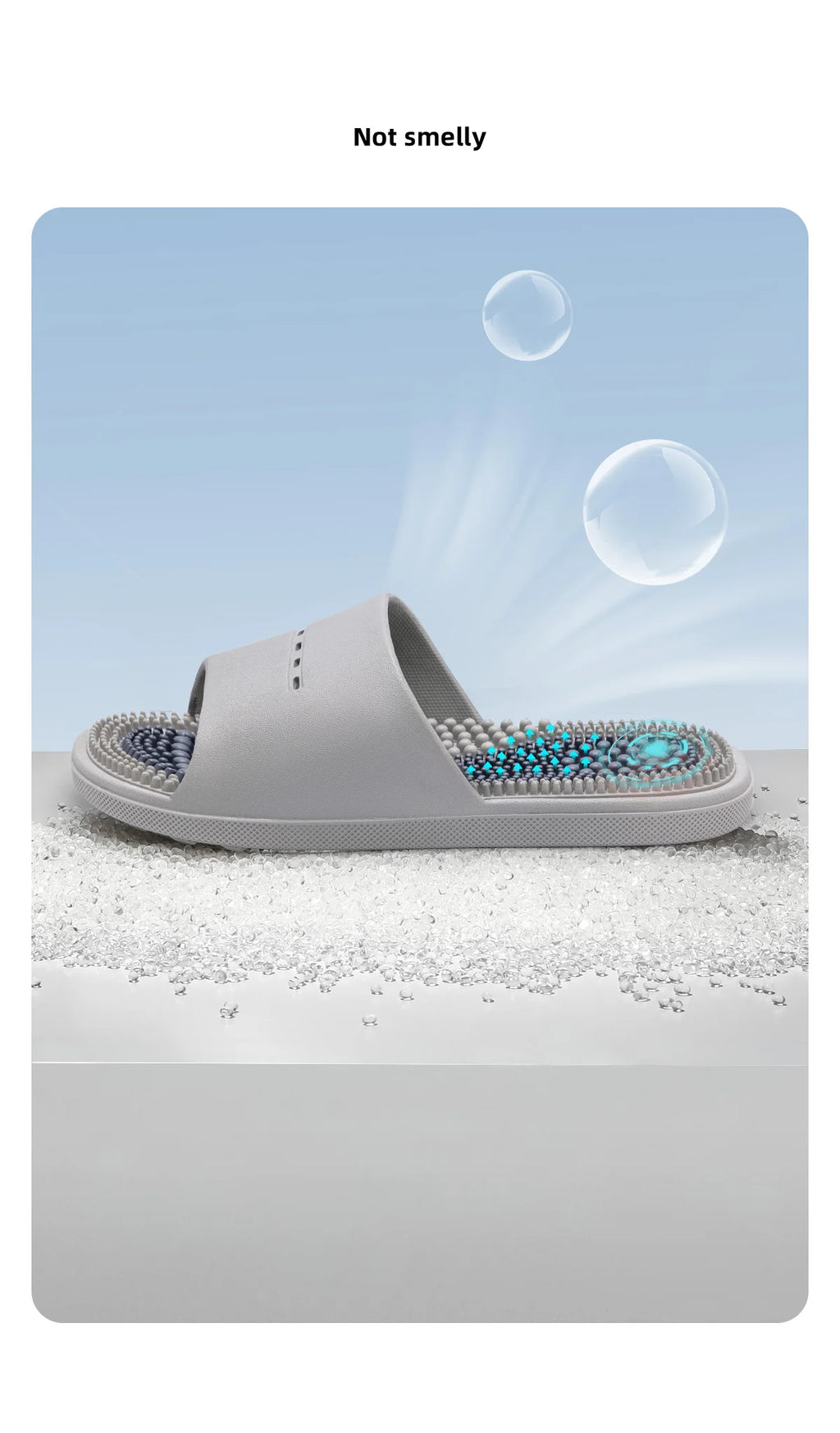 PVC Unisex Slippers Massage Wellness Home Slippers Comfortable Breathable Indoor Slippers