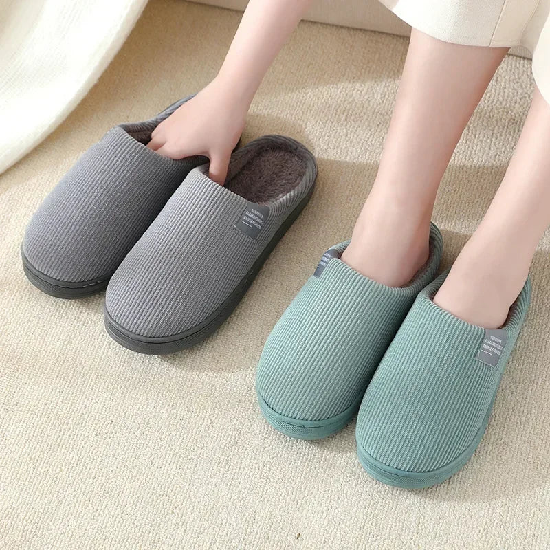 Classic Fuzzy Home Slipper Women Winter Warm Fur Plush Non Slip Indoor Female House Room Shoe Man male Lazy Footwear Bedroom