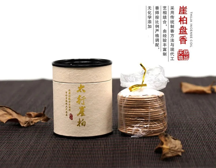 لفائف البخور الطبيعية تحترق لمدة أربع ساعات. تُستخدم لفائف بخور خشب الصندل والعود في بخور الصحة والعافية المنزلي.