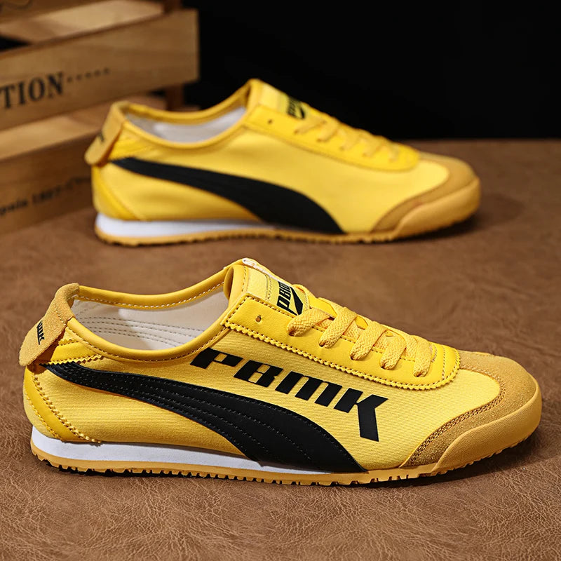 Brand Retro Men's Yellow Running Shoes Comfort Flat Casual Sneaker Men Breathable Original Men Canvas Sneakers tenis masculino