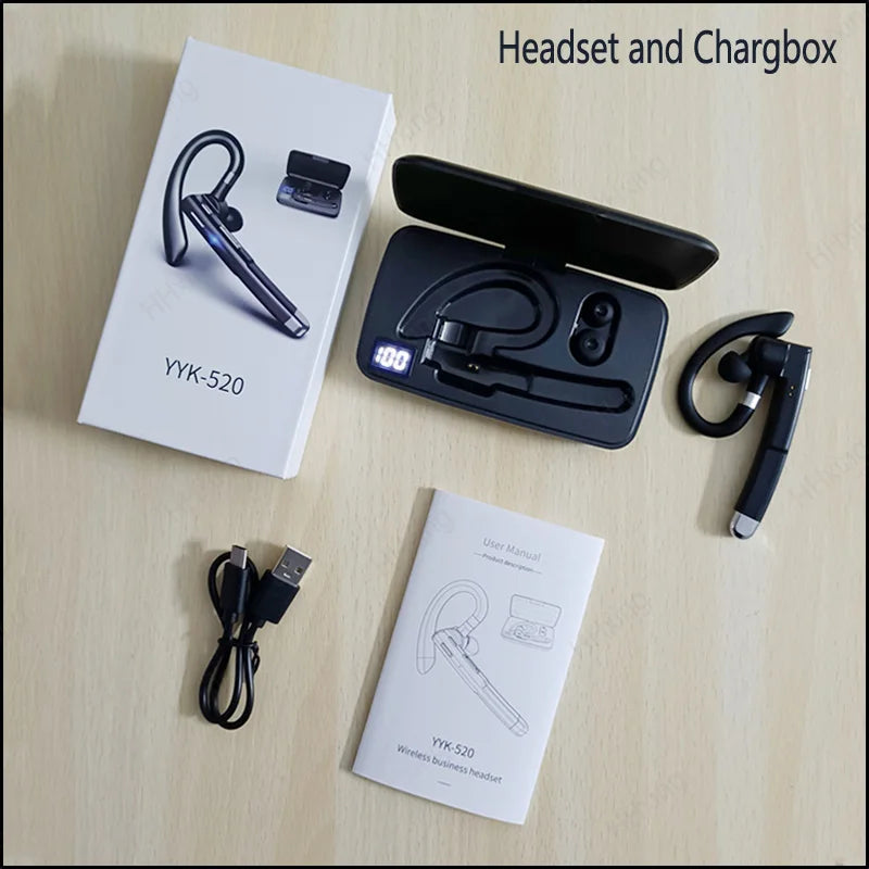 Wireless Headphones Bluetooth Headset With Microphone Earphones  Handsfree Noise Canceling Audifonos Talking Business Driving