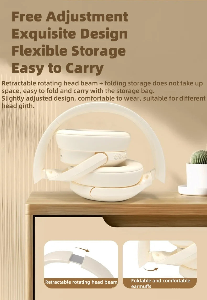 Bluetooth Headset with FM Radio Wireless Headset Bluetooth Earphone For HIFI Stereo With Built-in Mic