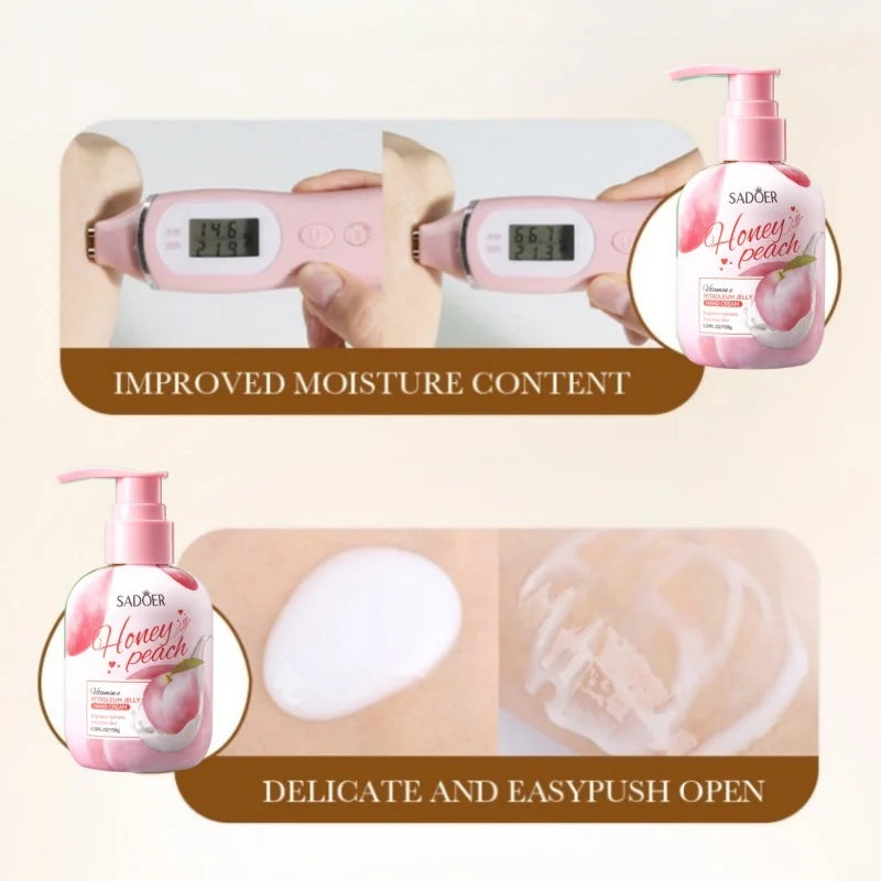 150g Peach Hand Cream, Rich in Glycerin, Peach Extract Essence, Tocopherol, and Other Ingredients, with a Moisturizing Texture That Is Non-Greasy. It Can Nourish Dry Skin, and Can Be Used for Hand, Foot, and Body Care, Keepin