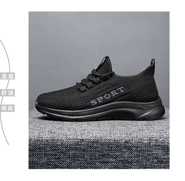 Sneakers 2025 New Fashion Wedge Platform Plus Size Casual Sports Shoes Women Lace-up Mesh Breathable Women's Vulcanized Shoes