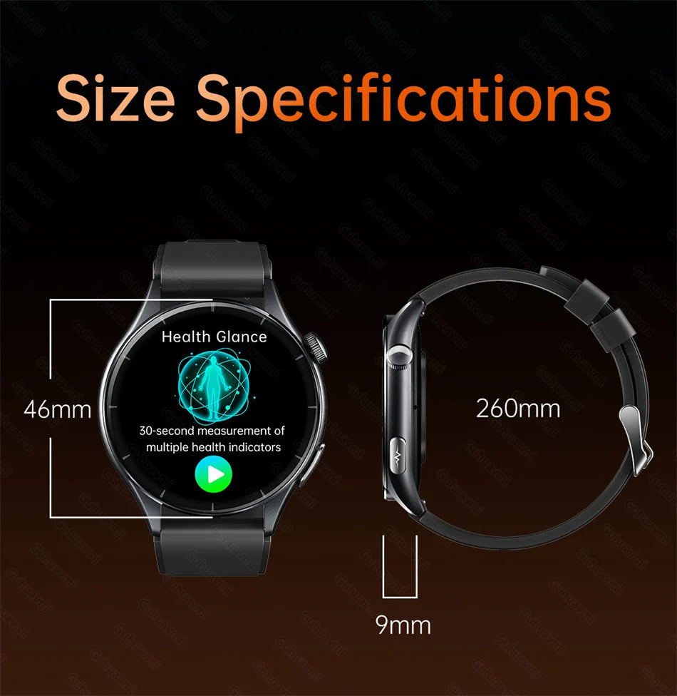 Sapphire 2025New Health managed Smart Watch Health measure Blood Fat Uric Acid Call ECG+PPG blood pressure Health Smartwatch IOS