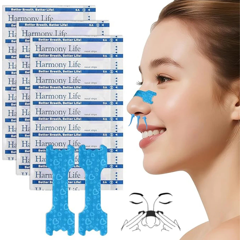 10/50/100pcs Breathing Nasal Strips Right Way Stop Snoring Anti Snoring Strips Easier Better Breathe Health Care Sleeping Well