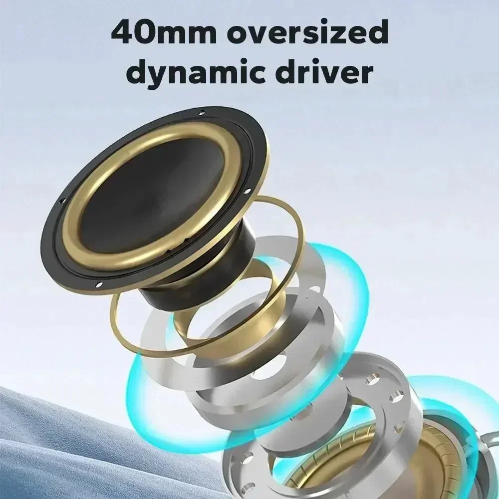 سماعة رأس لاسلكية جديدة بتقنية البلوتوث مع ميكروفون: سماعة أذن ستيريو مصممة للرياضة والألعاب والاتصال السلس بالهاتف