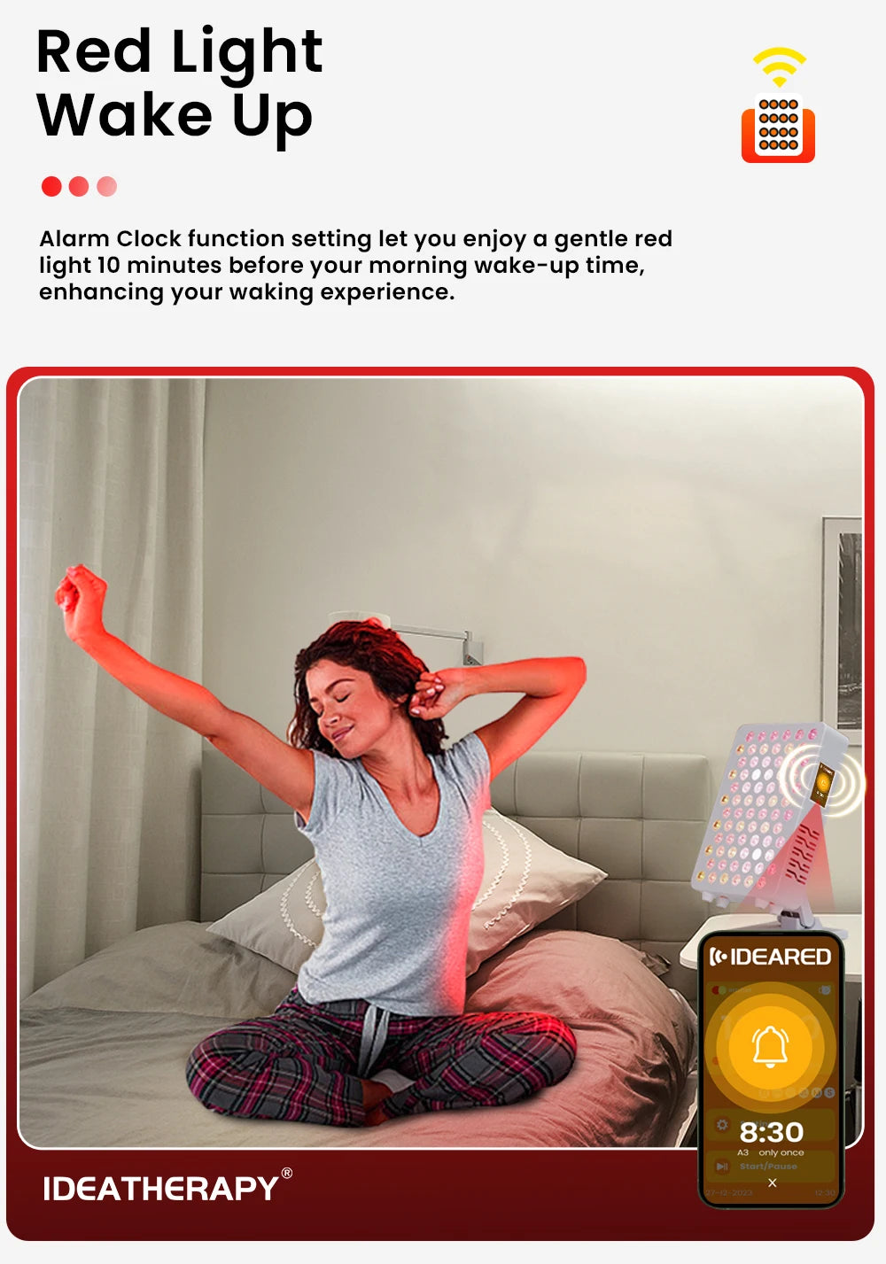 9Spectrum 5W Dual Chip Infrared Therapy Panel Light Lamp LED Home Light Therapy APP Controlled for Health And Wellness