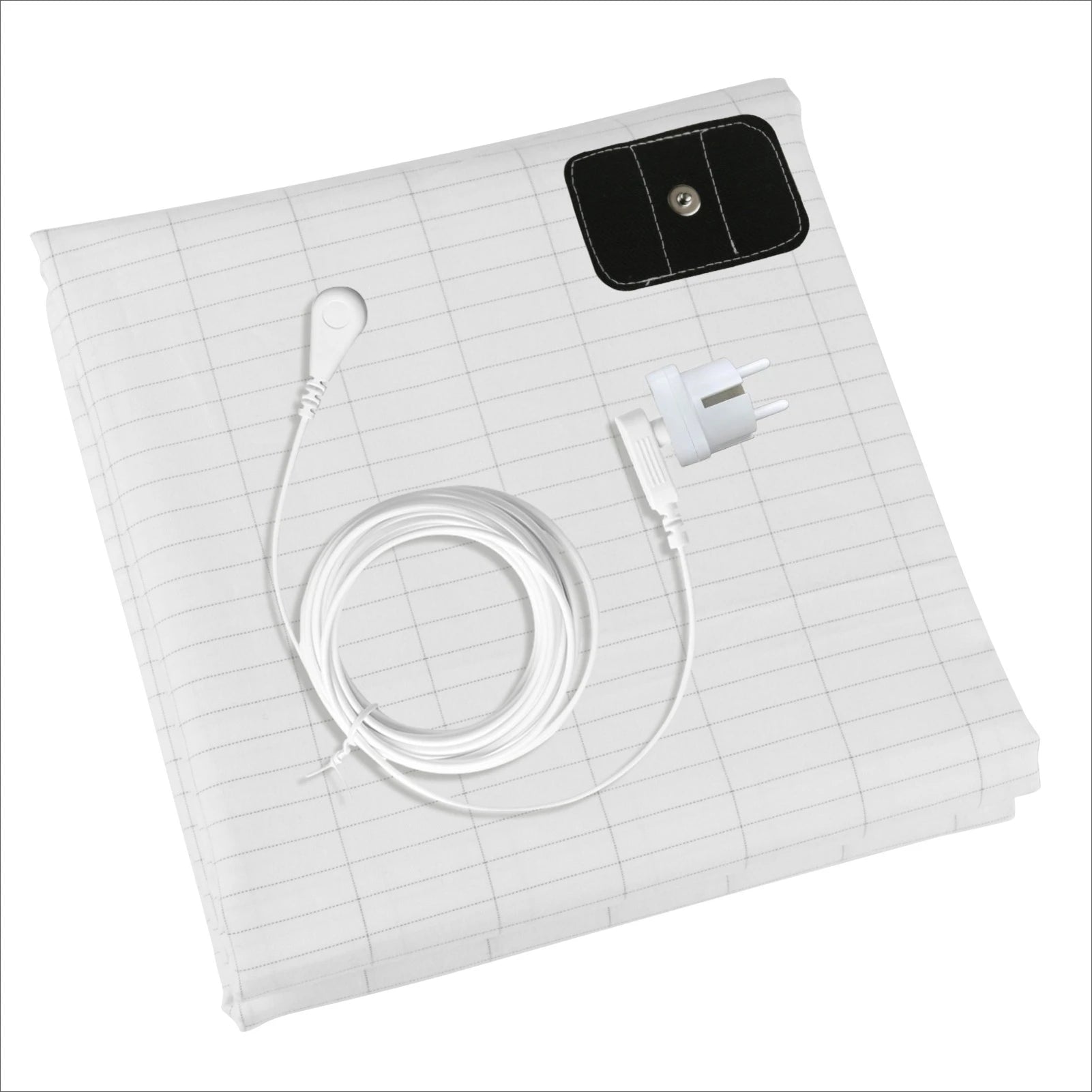 10% Silver Fiber Grounding Sheet Flat Bedsheet with Earthing Cord Organic Cotton Health Sheet Natural Wellness Release Stress