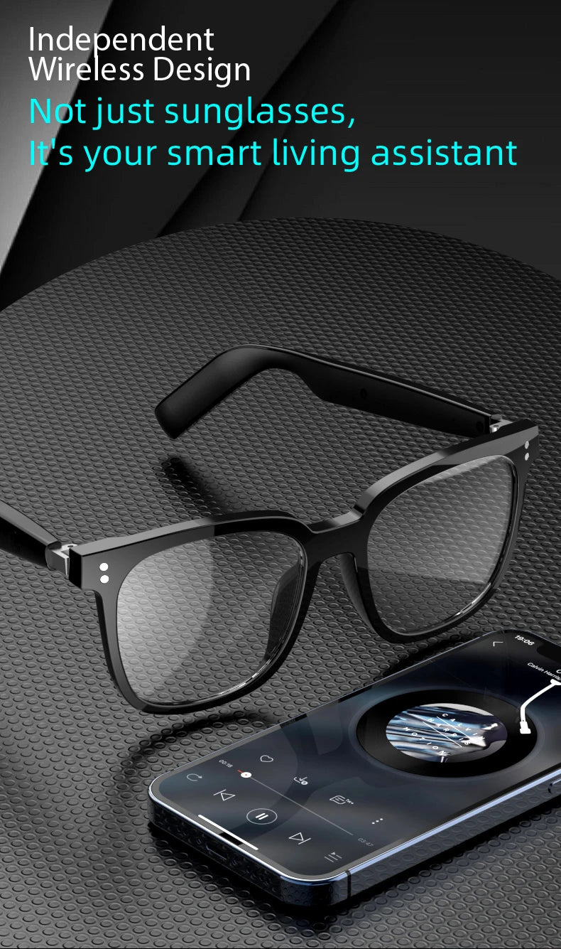 Bluetooth 5.4 Glasses Headsets Wireless Glasses Earphones Air Conduction Headphones Noise Reduction Earbuds Outdoor for Xiaomi