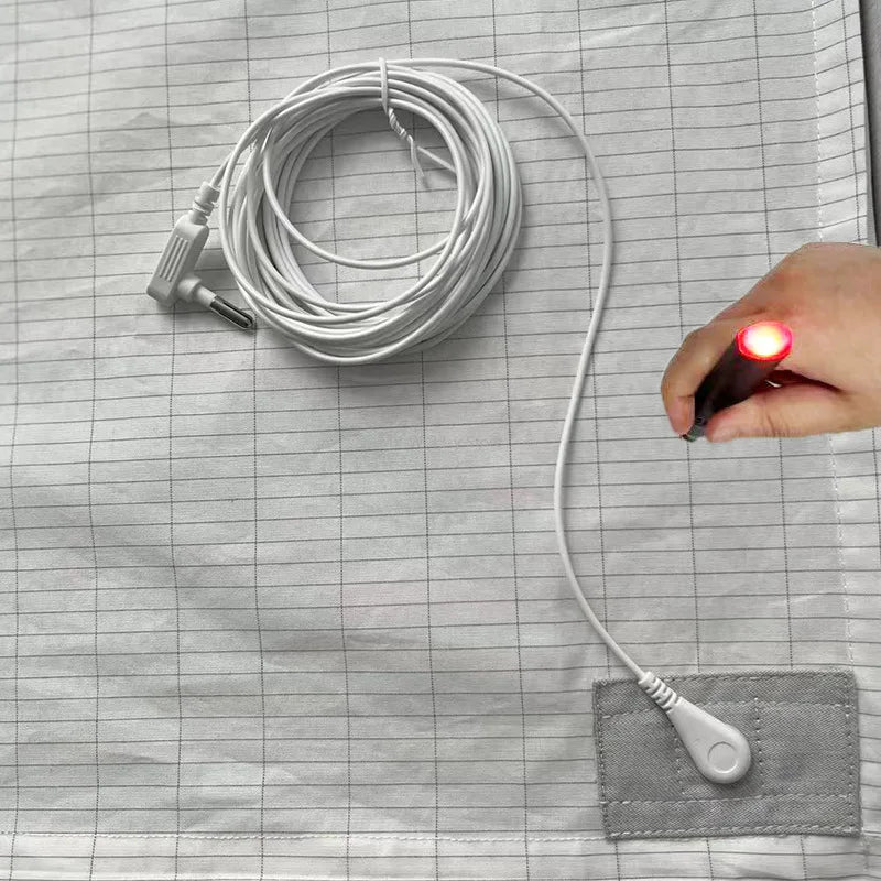 Earthing Bed Sheet Flat Sheet Earth Benefit Nature Health Well Grounded Gold Connection Earth Cord AU Plugs/ UK Plugs/ EU Plugs