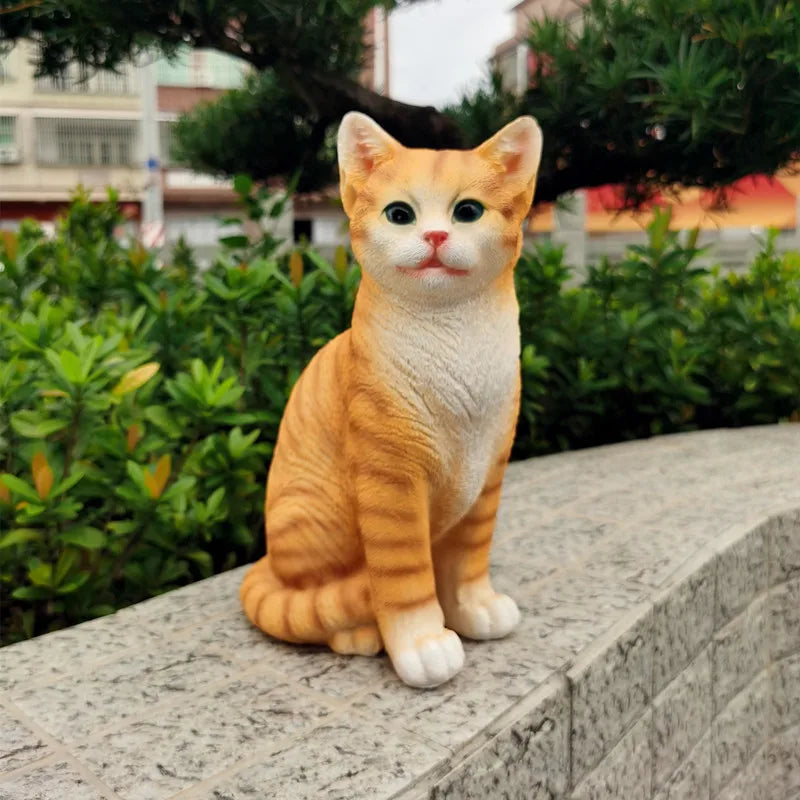 Kitten Cute Animal Garden Outdoor Courtyard Home Decoration Balcony Gardening Animal Room Crafts Decorative Home Accessories
