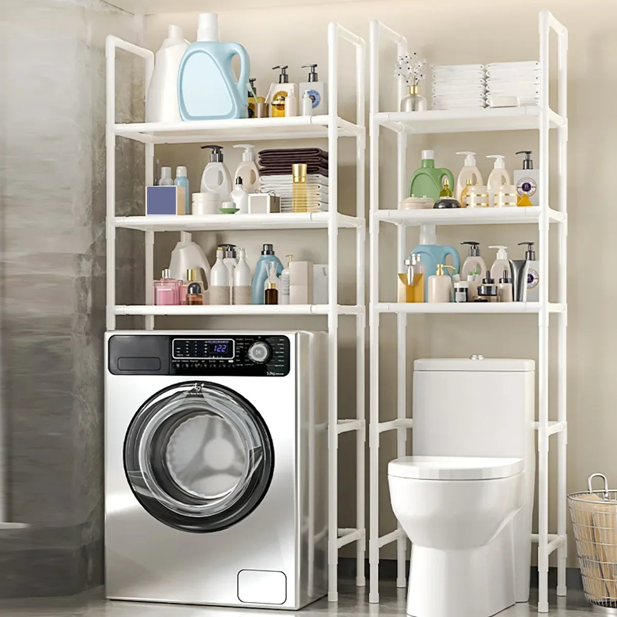 Bathroom Storage Rack Space-saving Stand Holder MultiFunctional Floor Type Toilet Storage Racks Multilayer Washing Machine Shelf