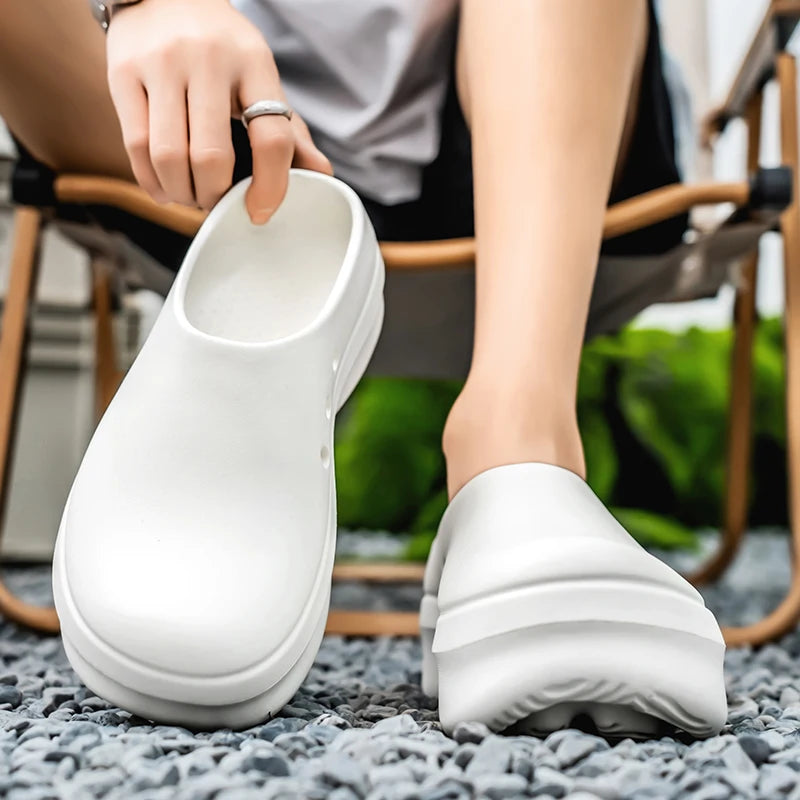 Fashion EVA Men Casual Shoes Thick Soles Sandals WaterProof Anti Slip Work Shoes Women Comfort Nurse Shoes Couple Garden Clogs