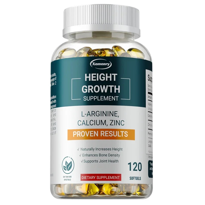 Height Growth Supplements - Supports Bone Health, Strengthens Bones, Is Well Absorbed, and Promotes Natural Height Growth
