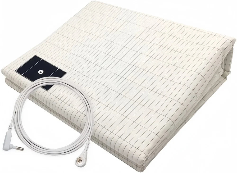 Grounding Sheets King Size - Organic Cotton and Silver Fiber, Grounding Fitted Sheet Wellness Sleep