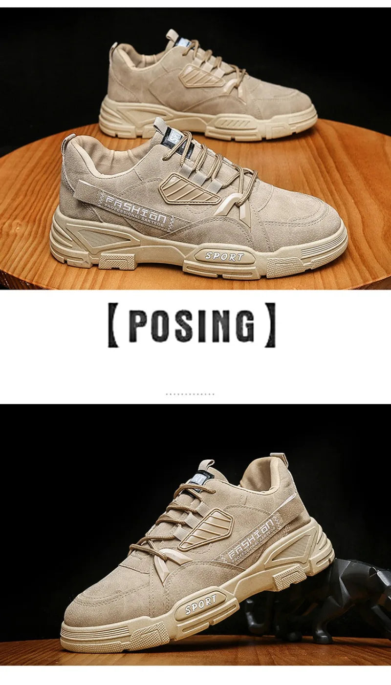 Men's Sneakers Waterproof Work Boots Workwear Shoes Thick Soled Plush Cold Resistant Lace Up Anti Slip Cotton Shoes 2025