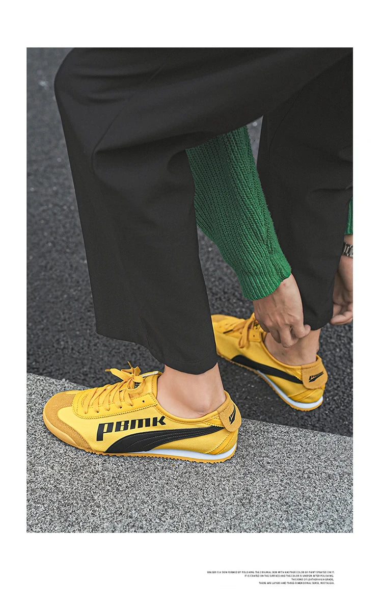 Brand Retro Men's Yellow Running Shoes Comfort Flat Casual Sneaker Men Breathable Original Men Canvas Sneakers tenis masculino