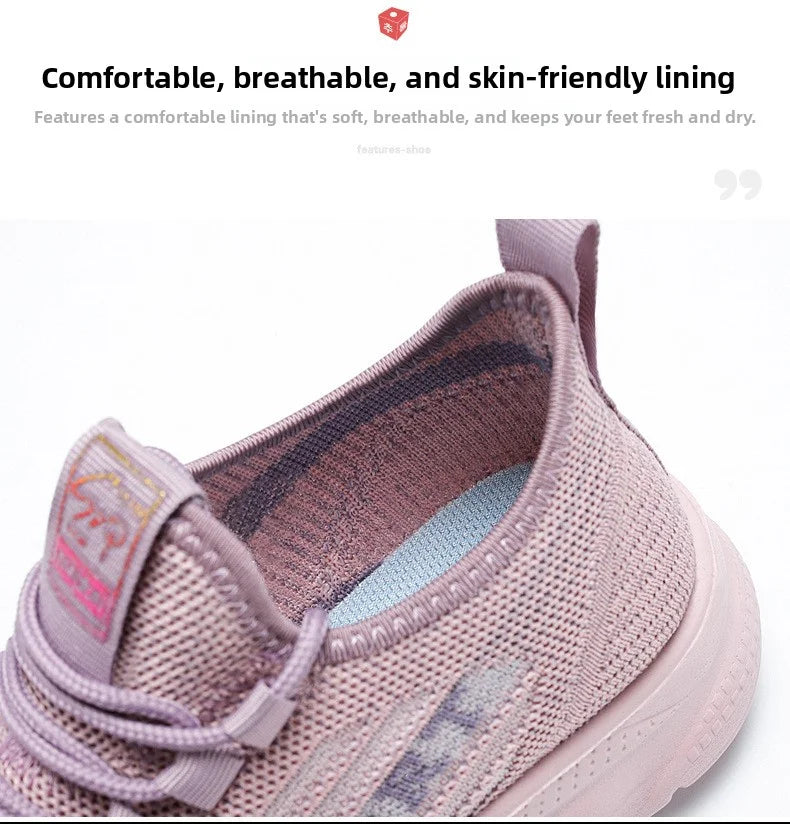 Sneakers 2025 New Fashion Wedge Platform Plus Size Casual Sports Shoes Women Lace-up Mesh Breathable Women's Vulcanized Shoes