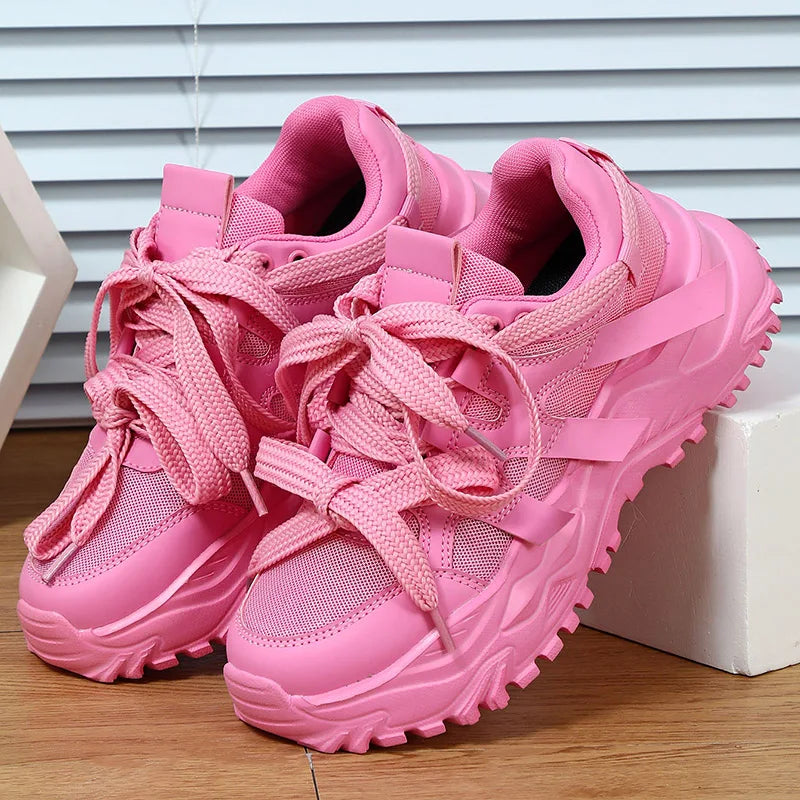 Size 35-44 Woman Sneakers Platform Sports Shoes Comfortable Sports Casual Shoes Zapatillas Increase Height Walking Shoes