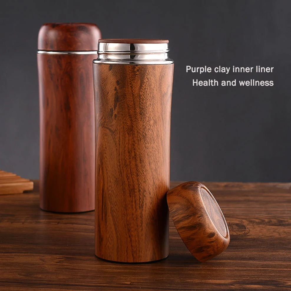 New purple clay tea cup with tea strainer, High-end business water cup, Purple clay liner office cup, Health wellness cup, 300ml