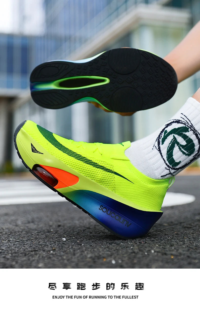 Air Cushion Running Shoes Speciality Marathon Men Sports Breathable Lightweight Women's Comfortable Nonskid Leisure Sneakers