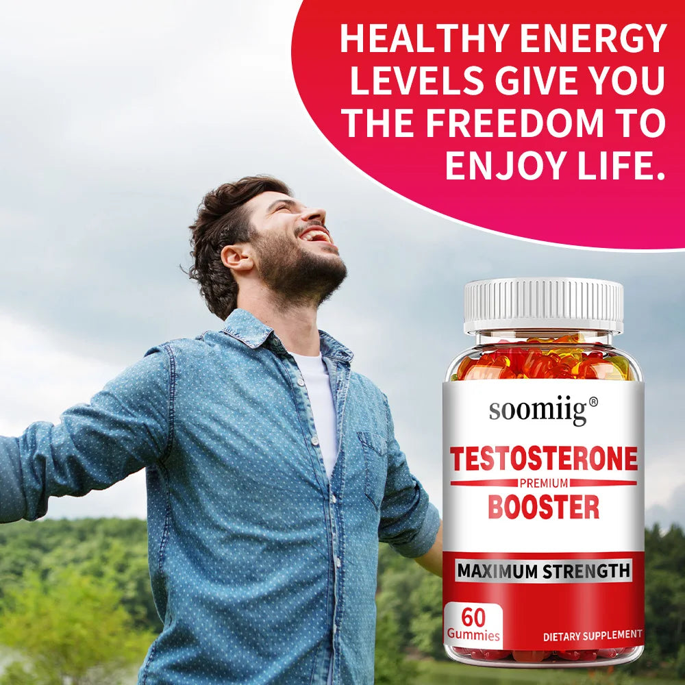 Natural Energy Gummies for Men - Contains Maca Root and Ashwagandha Extracts To Support Energy and Endurance