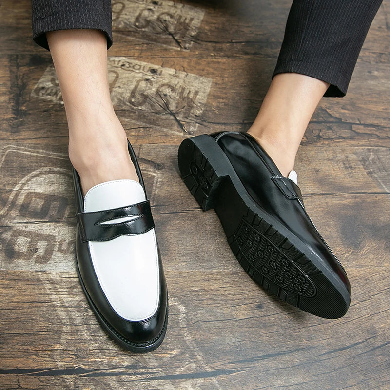 Male Luxury Business Oxford Leather Designer Mens Classic Smile Formal Dress Shoes for Men Falts Office Wedding Flats Footwear