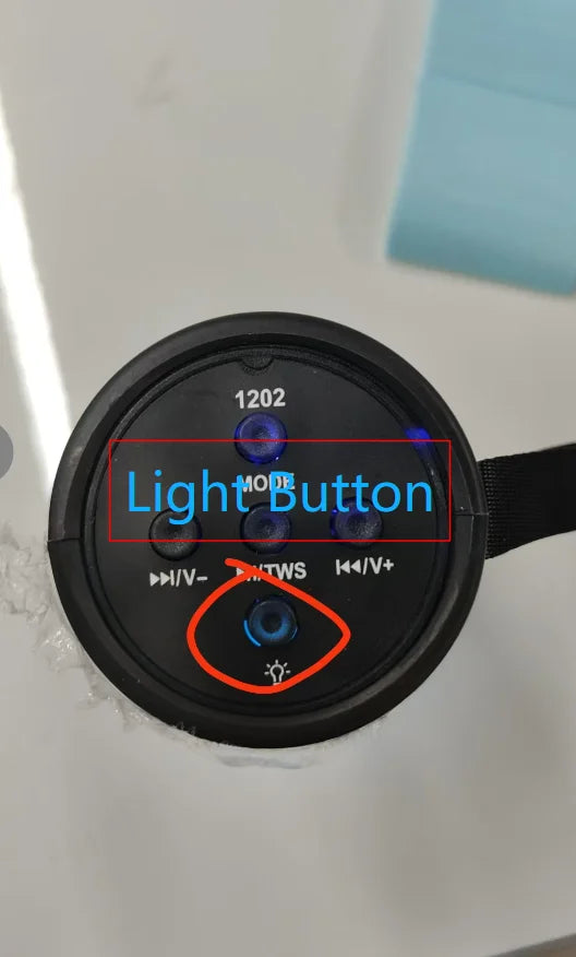 1202 Wireless Bluetooth Speaker Dual Stereo Outdoor with TF/USB Playback FM Radio Voice Broadcast Portable Subwoofer