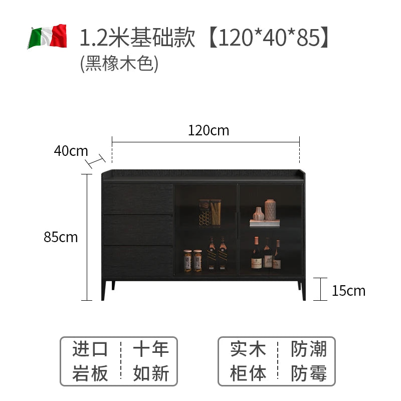 Kitchen Shelf Cabinets Living Room Storage Display Black Closets Cabinet Buffet Cupboard Mueble Recibidor De Entrada Decor