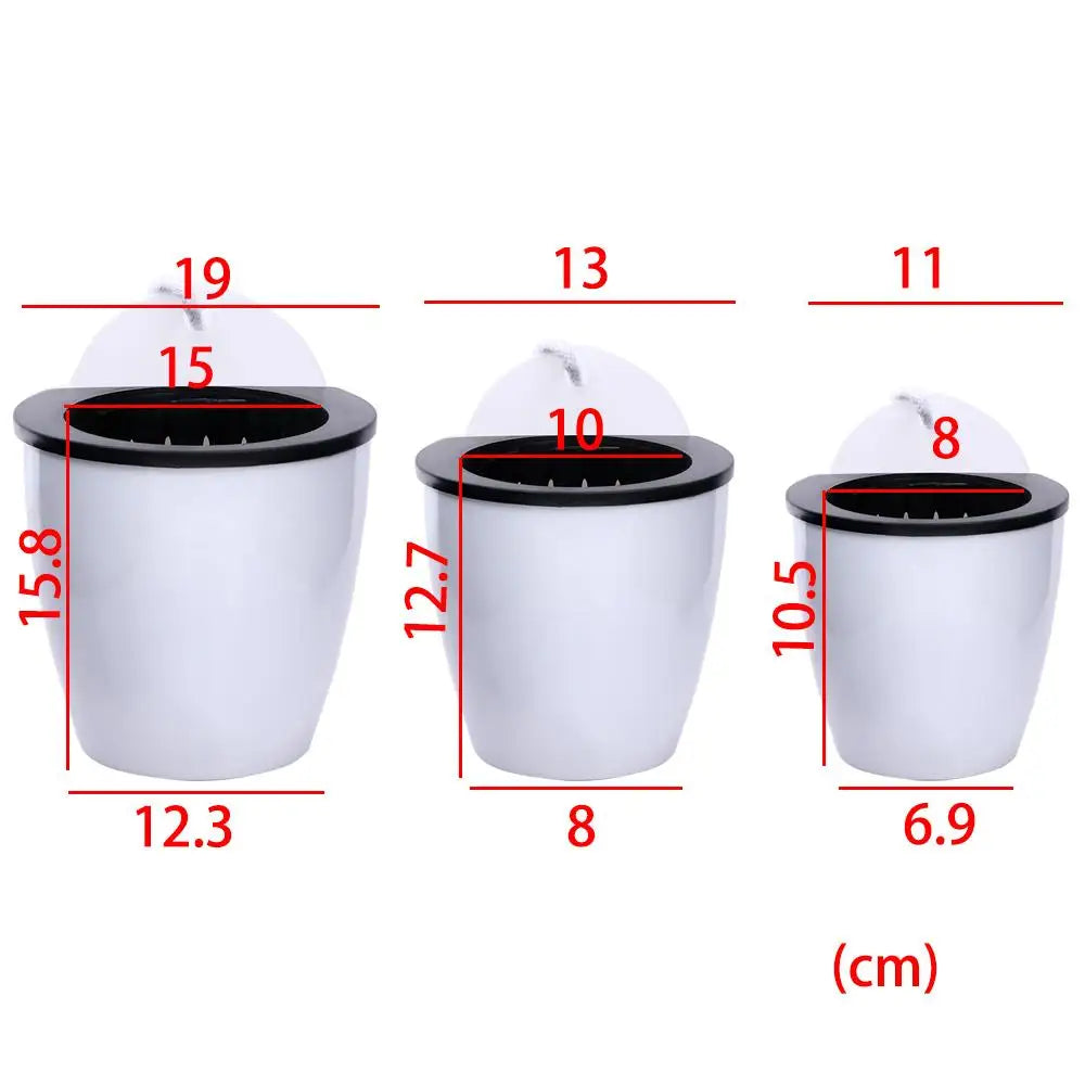 Garden Decor Hanging Self Watering Basket Planter Flower Pot Plant Pot