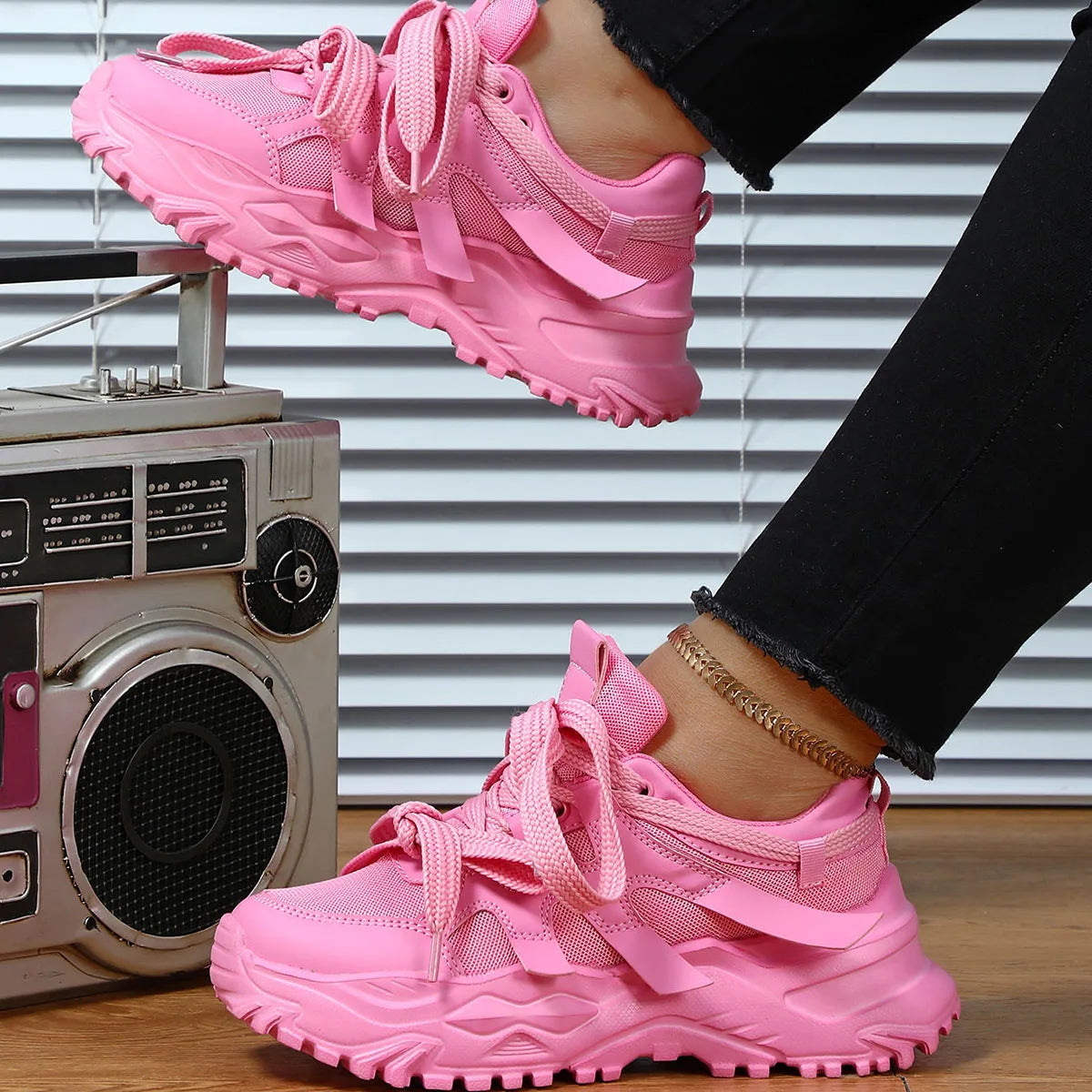 Size 35-44 Woman Sneakers Platform Sports Shoes Comfortable Sports Casual Shoes Zapatillas Increase Height Walking Shoes