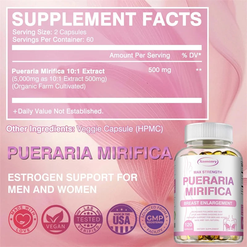 Pueraria Mirifica - Breast Growth, Vaginal Health, Menopause Relief, Skin & Hair Health