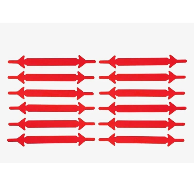 12Pcs Silicone Shoelaces for Shoes No Tie Shoe laces Elastic Laces Sneakers Kids Adult Rubber Shoelace One Size Fits All Shoes