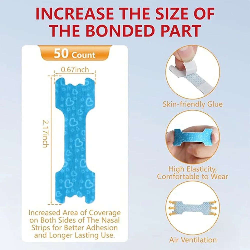 10/50/100pcs Breathing Nasal Strips Right Way Stop Snoring Anti Snoring Strips Easier Better Breathe Health Care Sleeping Well