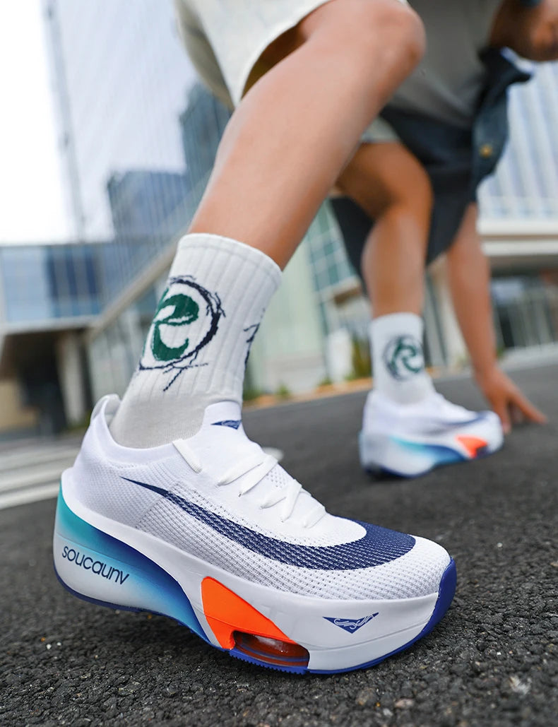 Air Cushion Running Shoes Speciality Marathon Men Sports Breathable Lightweight Women's Comfortable Nonskid Leisure Sneakers