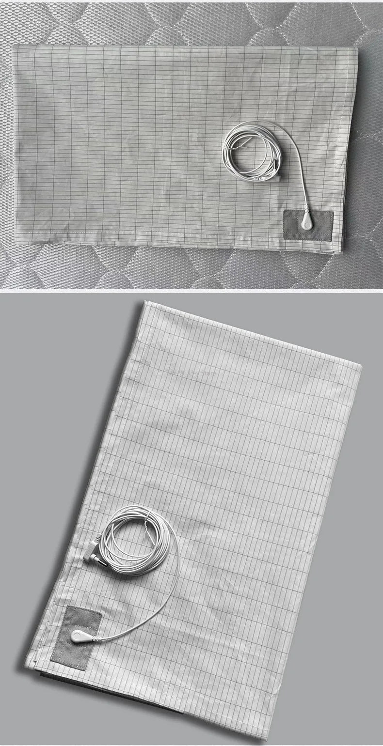 Earthing Bed Sheet Flat Sheet Earth Benefit Nature Health Well Grounded Gold Connection Earth Cord AU Plugs/ UK Plugs/ EU Plugs