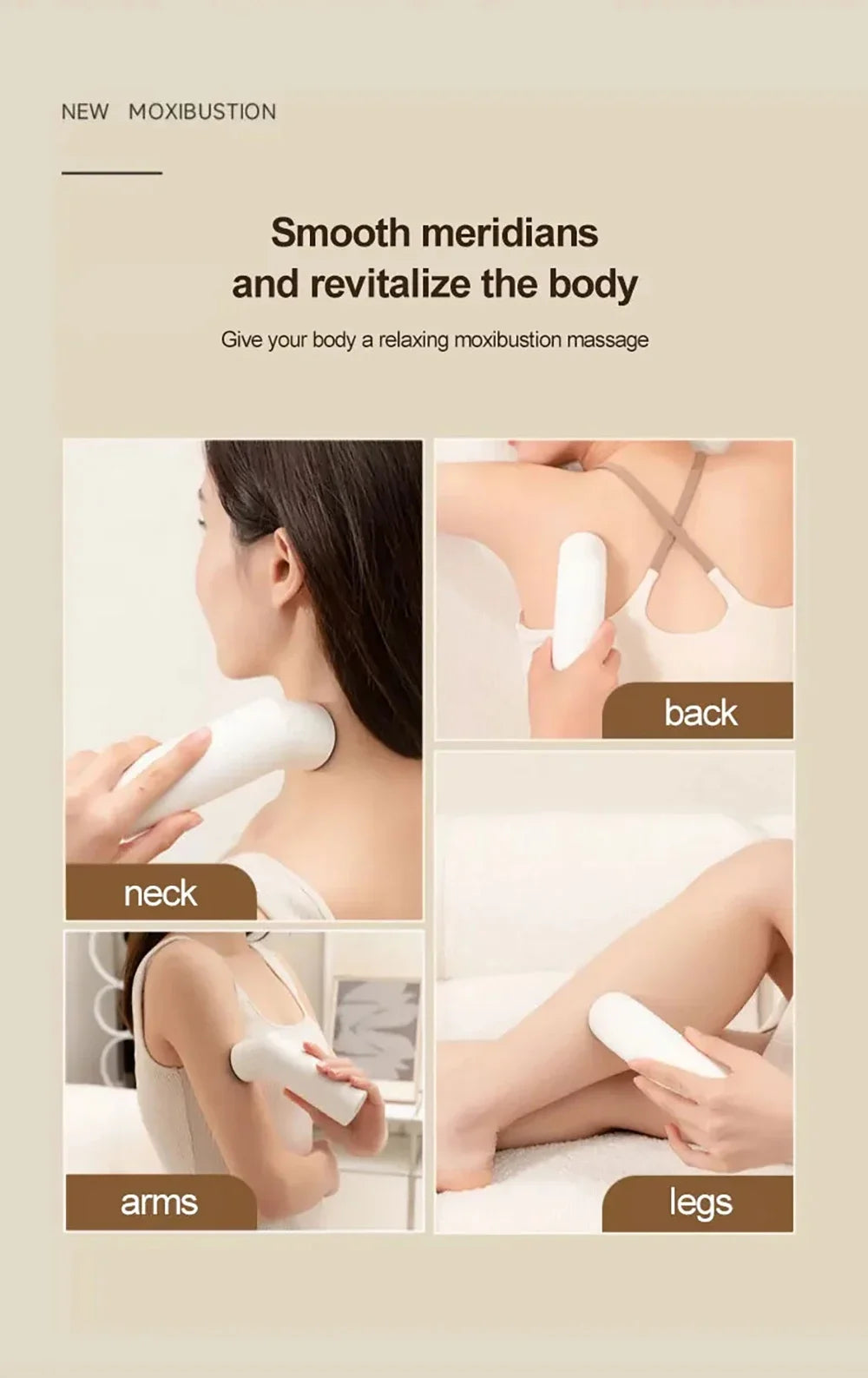 Moxibustion Scraping Massager Instrument Portable Intelligent Health and Wellness with Stone Moxibustion Scrap Board Accessories