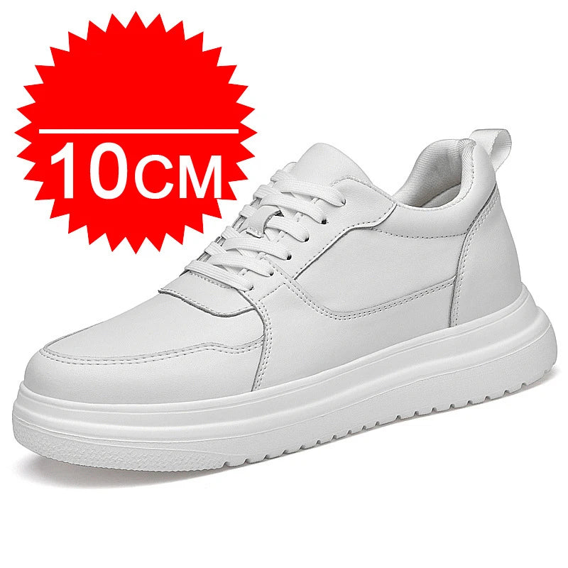 Fashion Men Casual Shoes Men Low Cut Sneakers Breathable Height Increasing Shoes 6/8/10CM Thick Sole Hard-Wearing Male Footwear