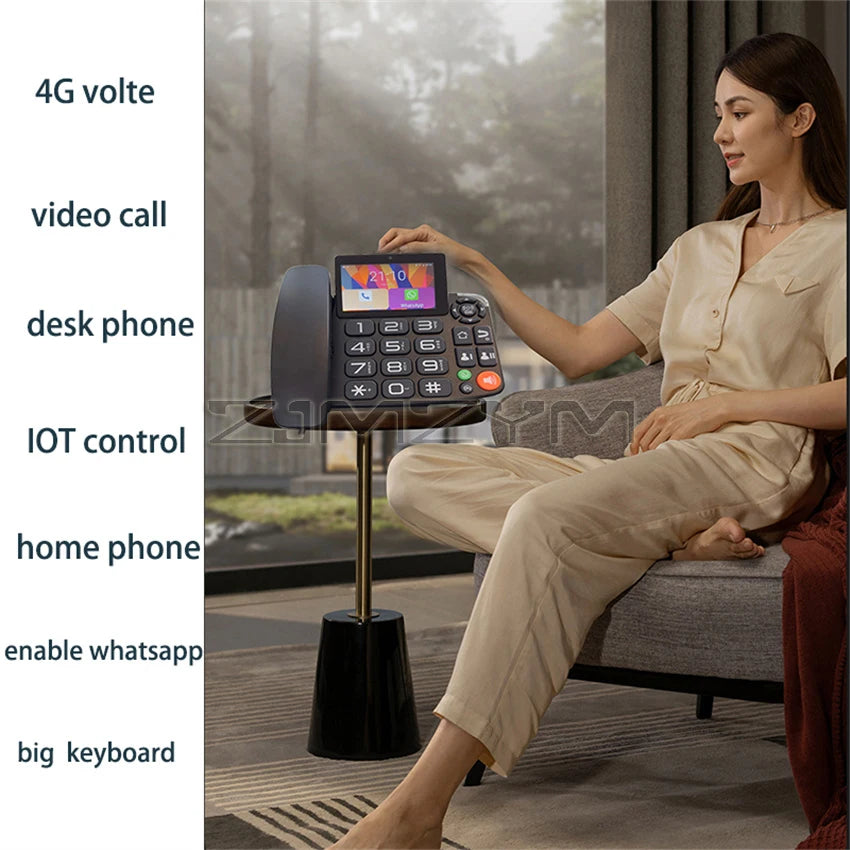 Android LTE Fixed Wireless landline 4G SIM network video phone universal elderly WIFI Touch Screen video Telephone home office