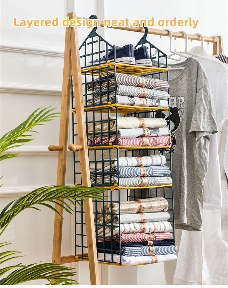 Clothes Storage Wardrobe Hanging Organizer Cabinets Hanger Home Handbag Holder Clothing Organization Dressing Room System Closet