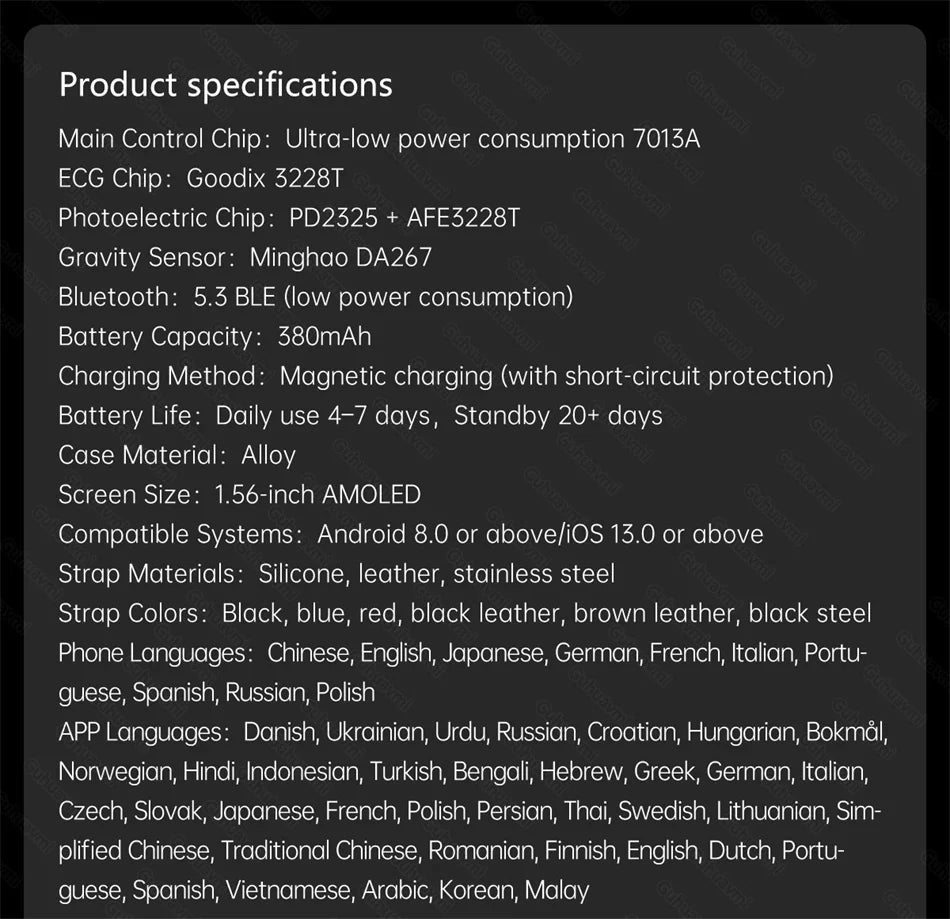 Sapphire 2025New Health managed Smart Watch Health measure Blood Fat Uric Acid Call ECG+PPG blood pressure Health Smartwatch IOS