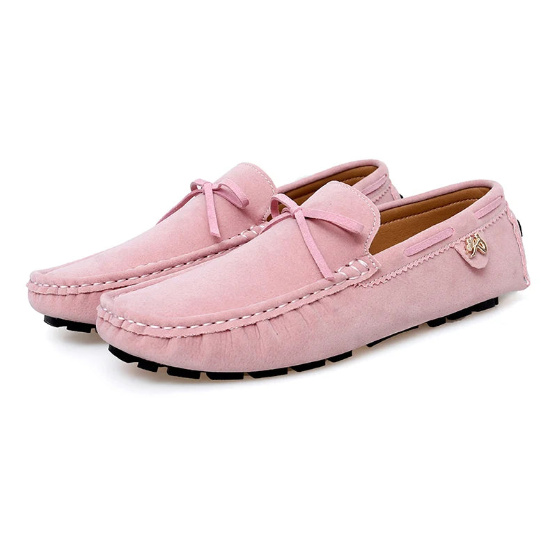 Pink Men Tassels Moccasin Shoes Europe Stylish Male Formal Dress Party Suit Shoes Big Size 35-48 Adult Leisure Driving Loafers