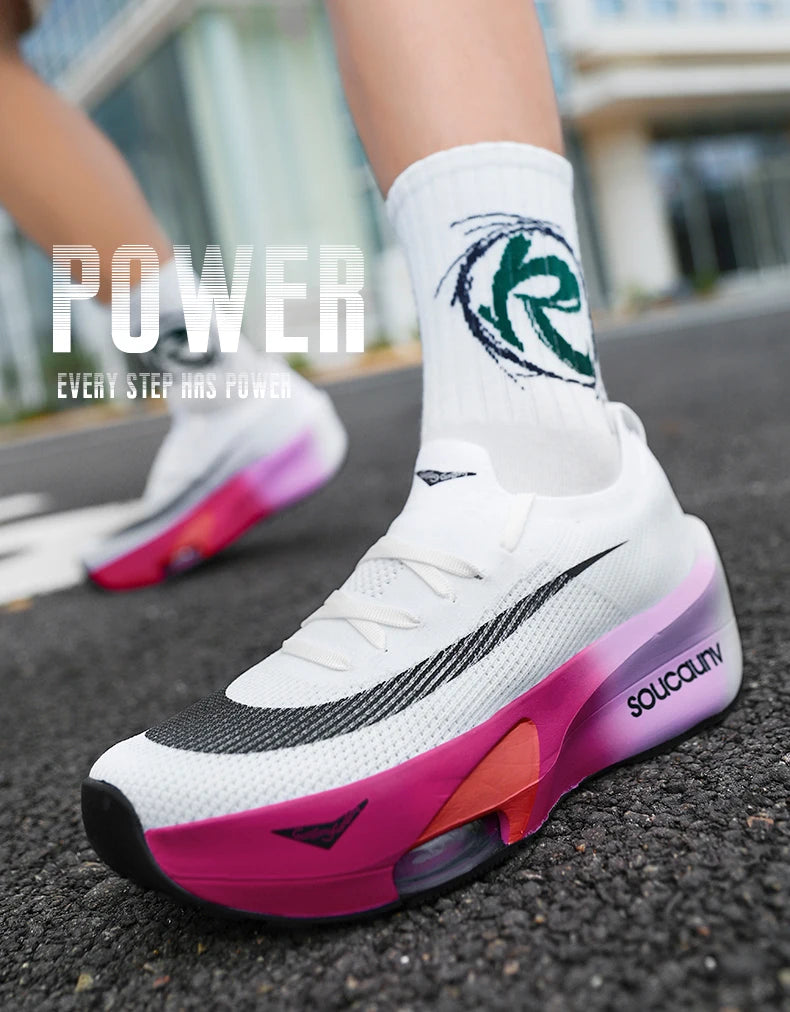 Air Cushion Running Shoes Speciality Marathon Men Sports Breathable Lightweight Women's Comfortable Nonskid Leisure Sneakers