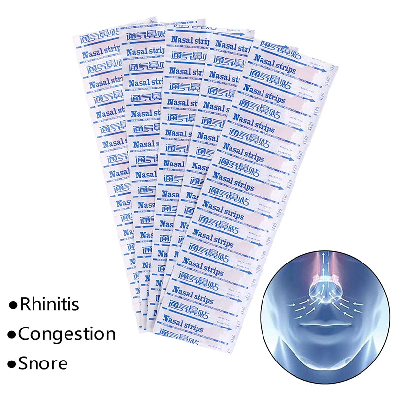 50PCS Breathing Nasal Strips Snoring Anti Snoring Strips Easier Better Breathe Health Care Right Way Stop Sleeping Well