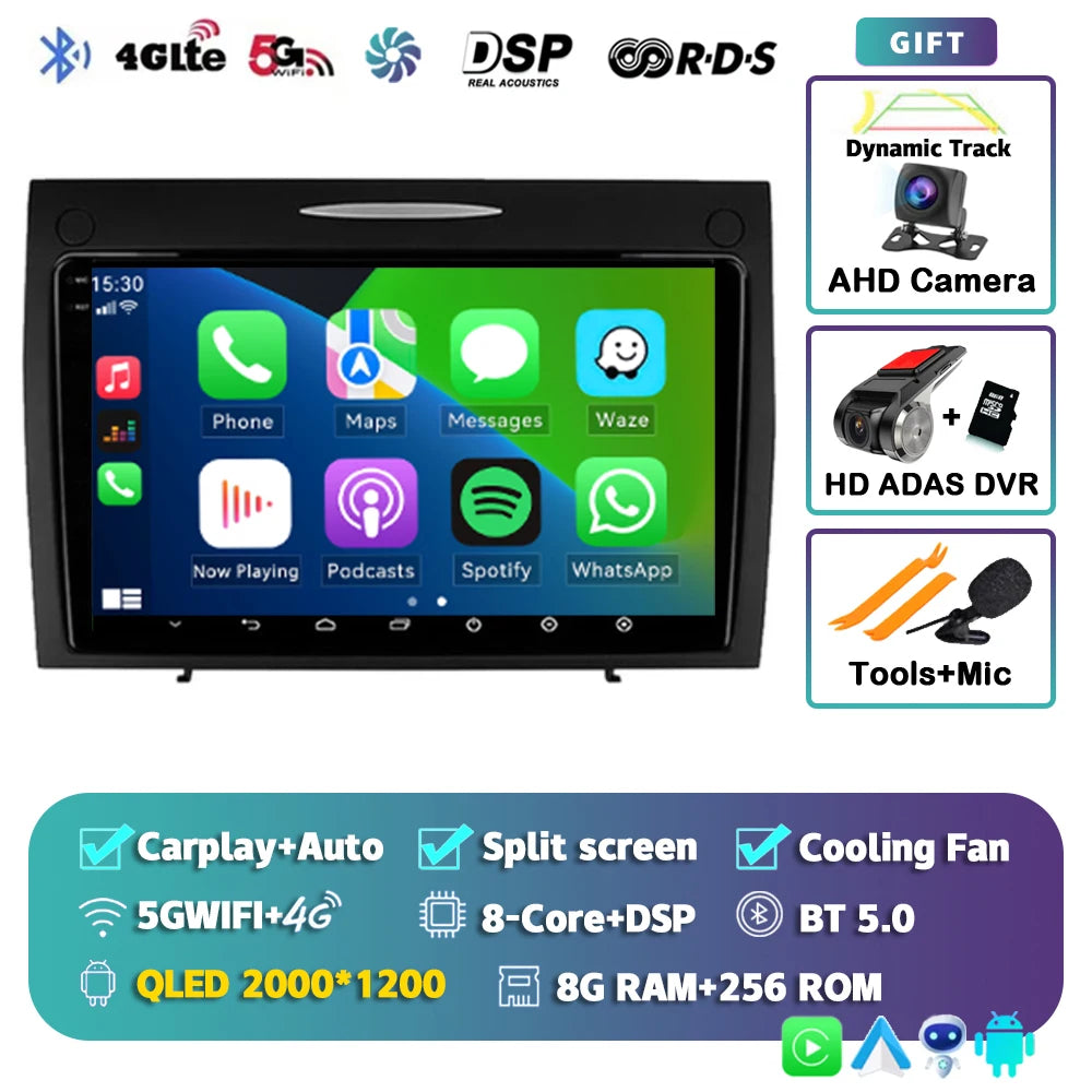 Android 15 For Benz SLK-Class R171 2004 - 2011 2K QLED Android Car Radio Multimedia Video Player GPS stereo CarPlay Head Unit 4G