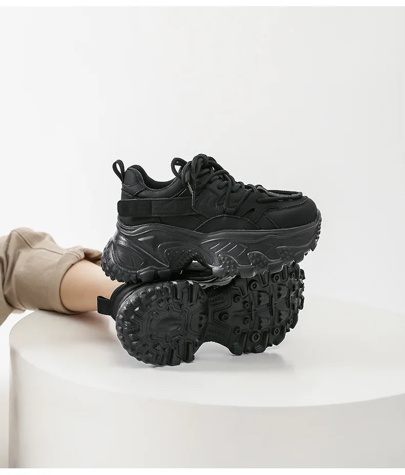 New Thick soled Dad Shoes Women's Versatile Casual Shoes with Strap Up Height Increase Lightweight Versatile Women's Shoes